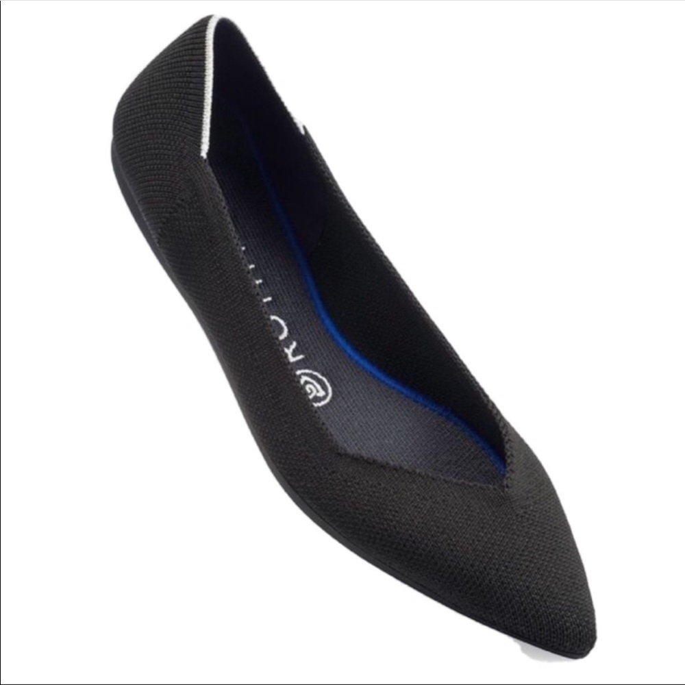 ROTHY’S THE POINT RETIRED WHITE HALO BALLET FLATS
